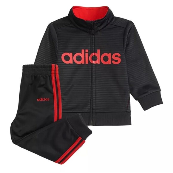 Adidas Black Camo Moto Jacket & Joggers size 6 - Picture 1 of 7